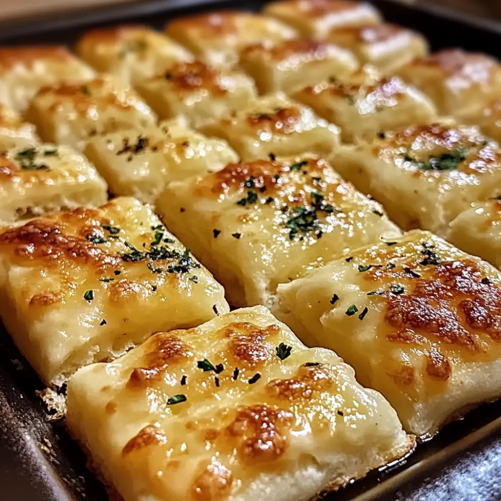 Homemade Cheesy Garlic Breadsticks