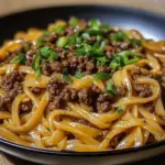 Mongolian Ground Beef Noodles