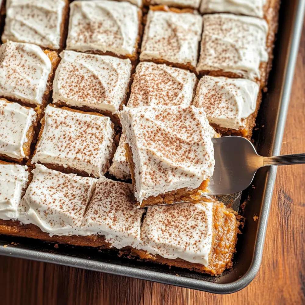 Easy Pumpkin Bars with Cream Cheese Frosting