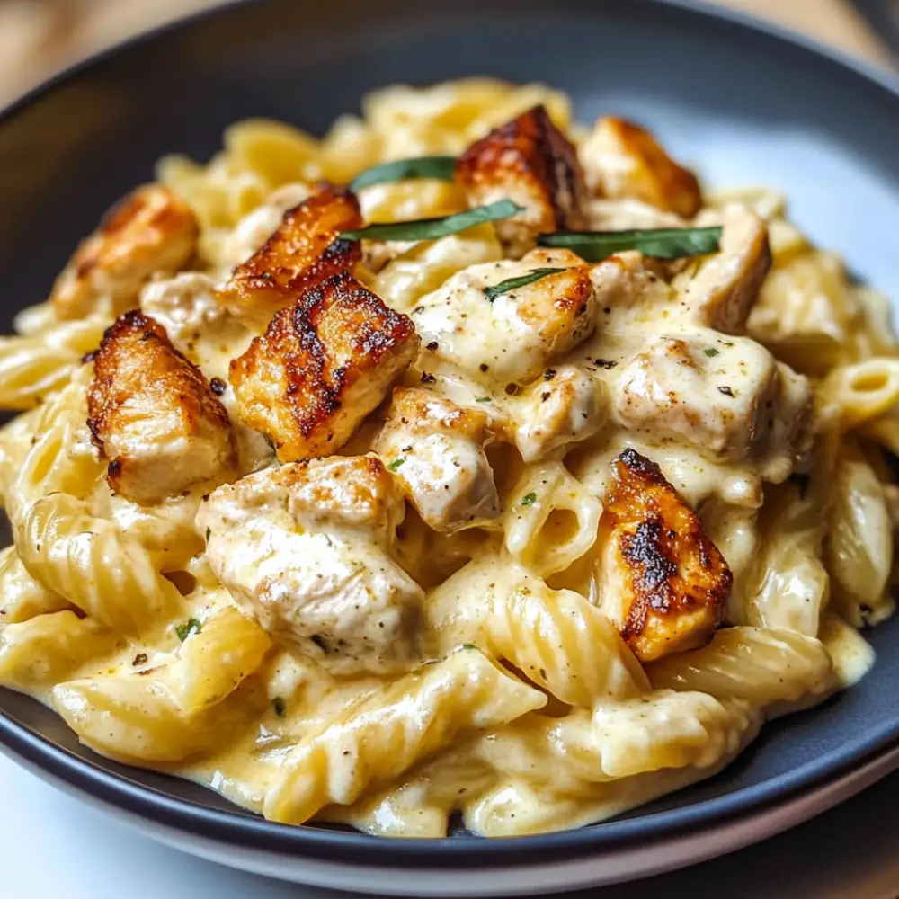 Velvety Creamy Mozzarella & Chicken Pasta