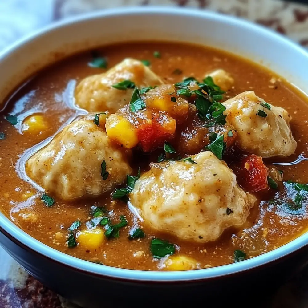 Tamale Soup with Tamale Dumplings