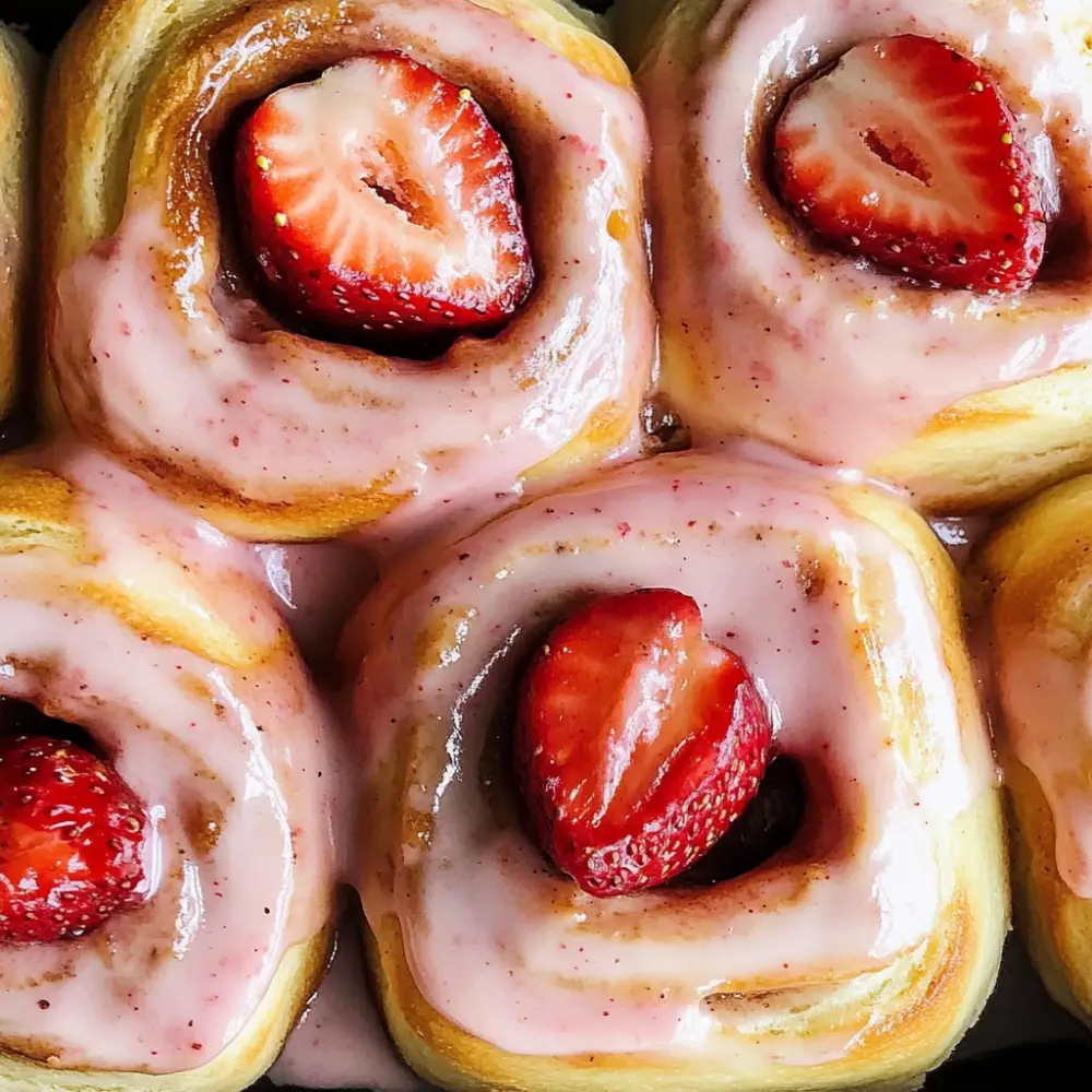 Strawberry Swirl Cinnamon Rolls