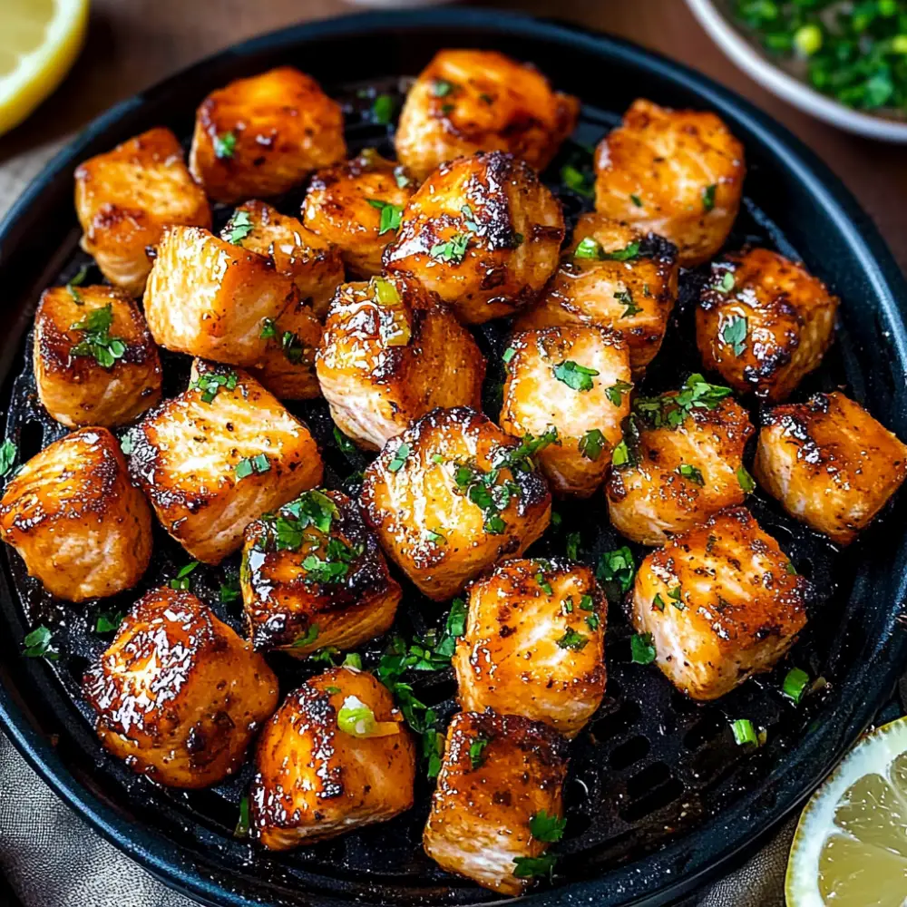 Air Fryer Bang Bang Salmon Bites