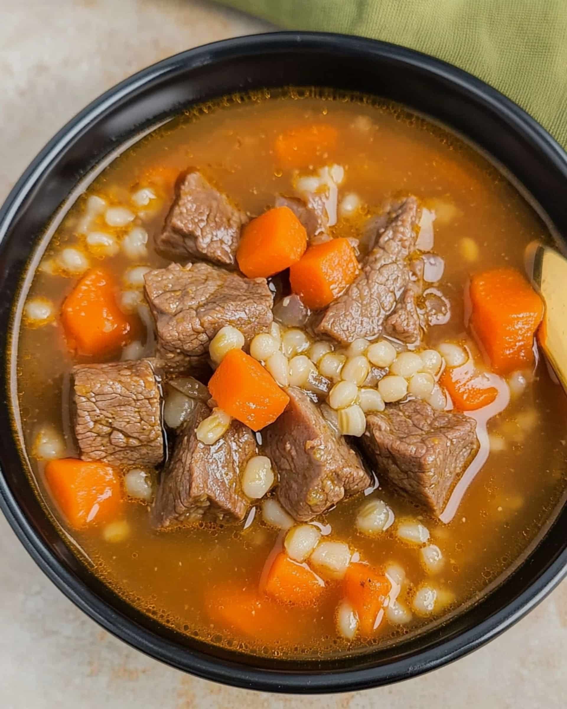 Easy Beef Barley Soup Recipe