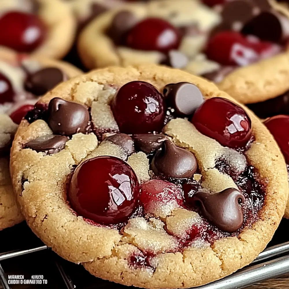 Maraschino Cherry Chocolate Chip Cookies Delight