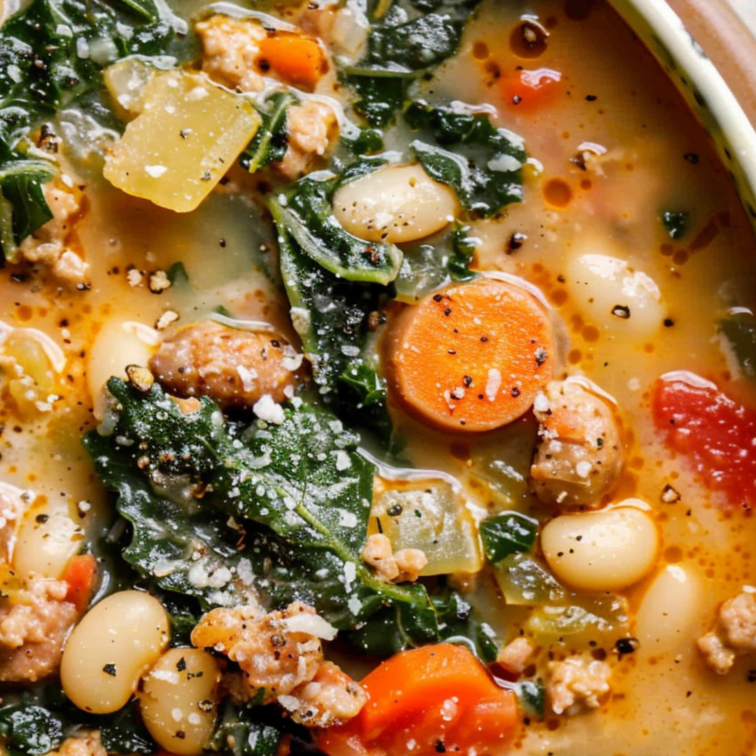 One-Pot Tuscan White Bean & Kale Soup