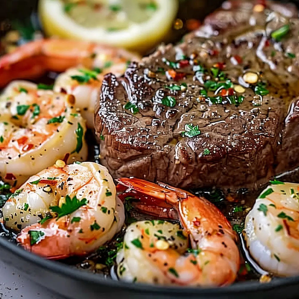 Steak and Shrimp Scampi Recipe