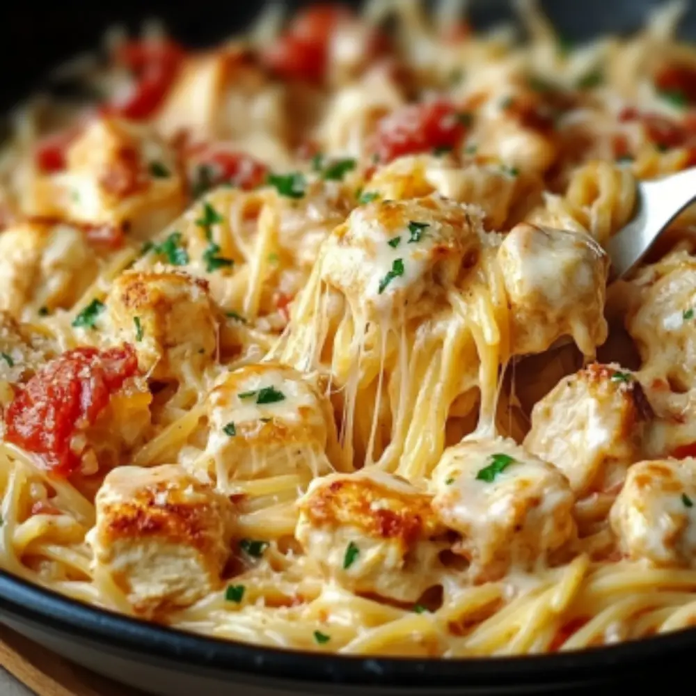 One-Pot Cheesy Chicken Parmesan Pasta