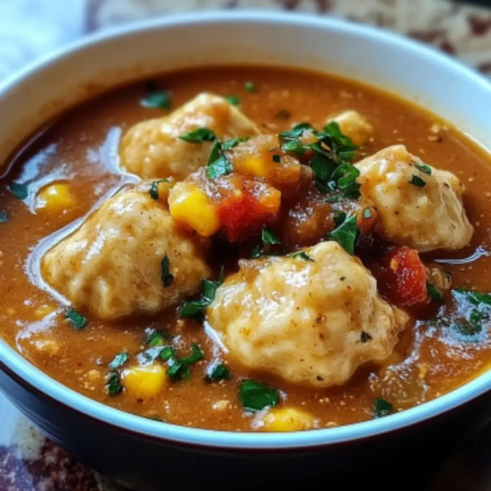 Hearty Tamale Soup with Masa Dumplings