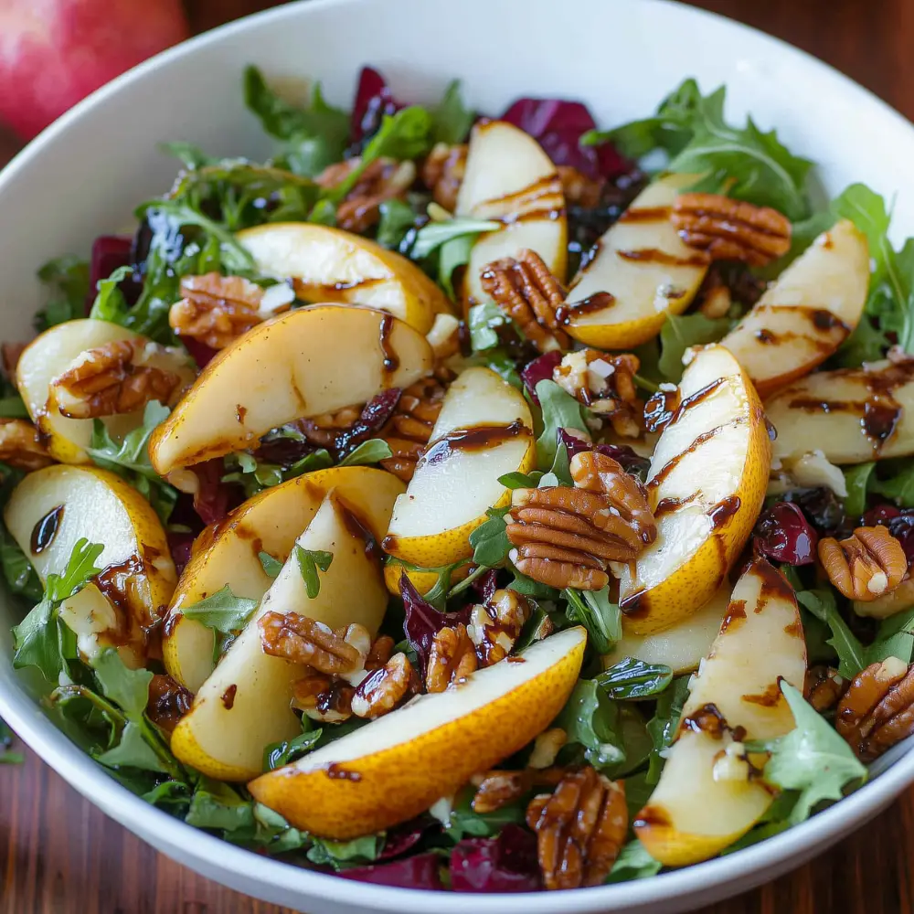 Pear Salad with Goat Cheese and Pecans