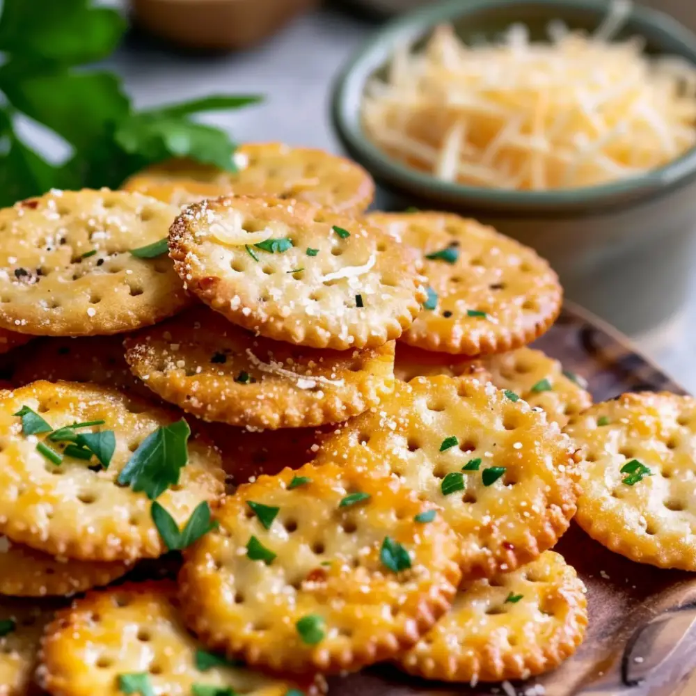 Salty Garlic Ritz Crackers