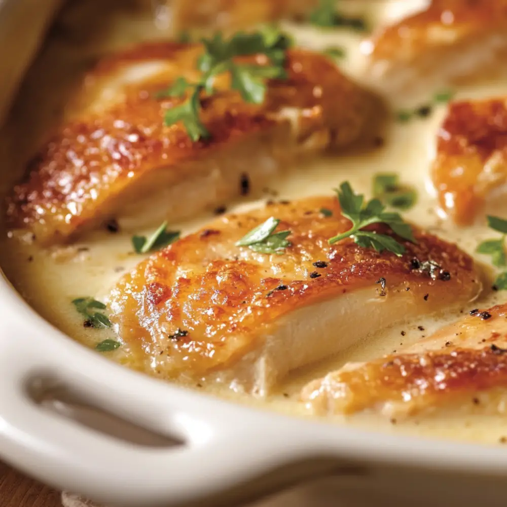 French Chicken Casserole with Creamy Sauce