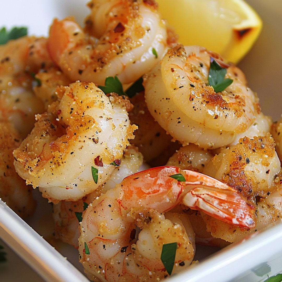 Crispy Garlic Butter Baked Shrimp