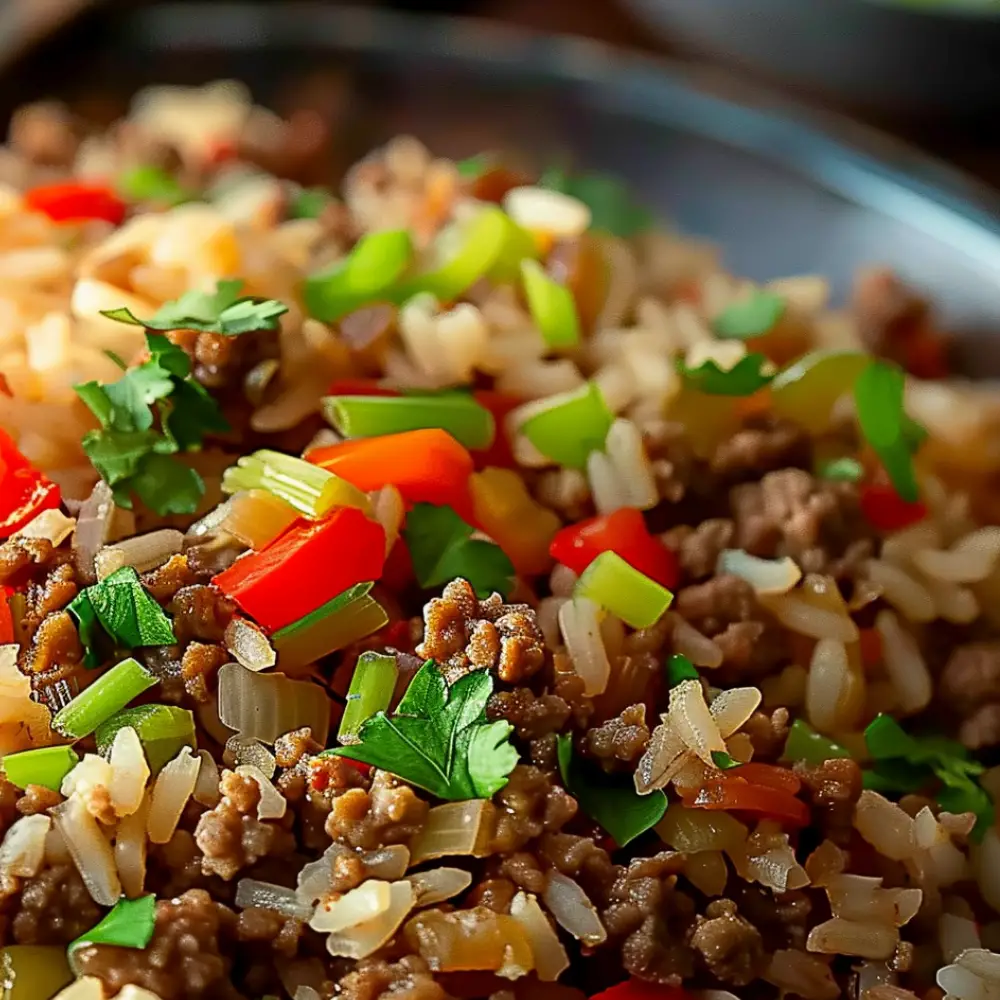 Dirty Rice Bowl with Ground Beef Recipe