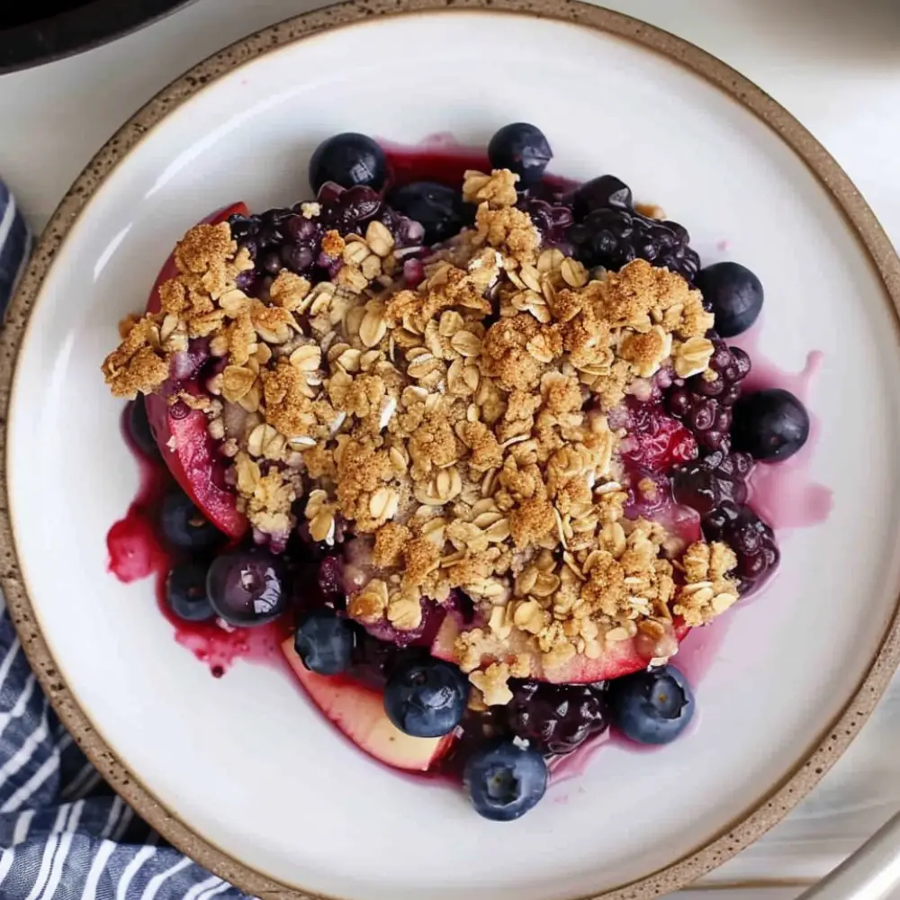 Homemade Blueberry Apple Crisp