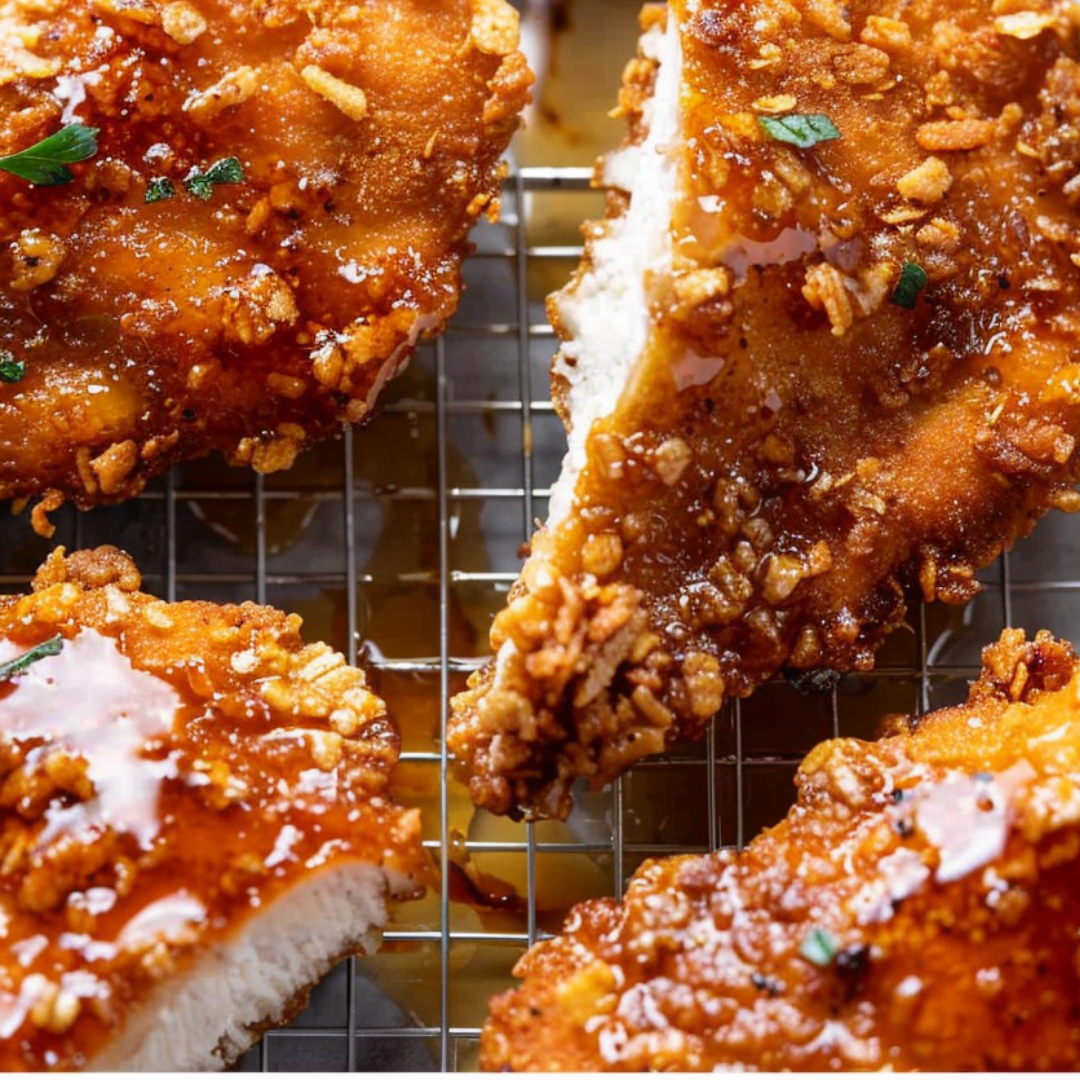 Baked Crunchy Hot Honey Chicken Recipe