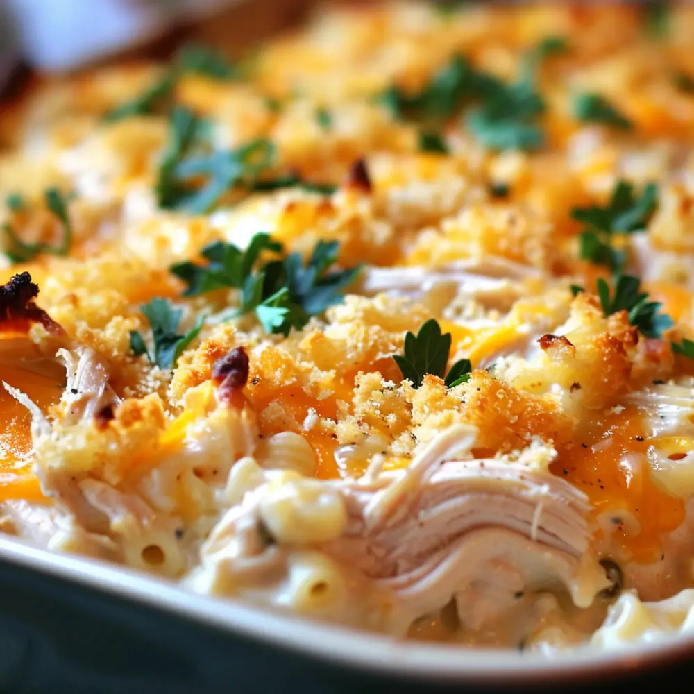 Cheesy Rotisserie Chicken Casserole