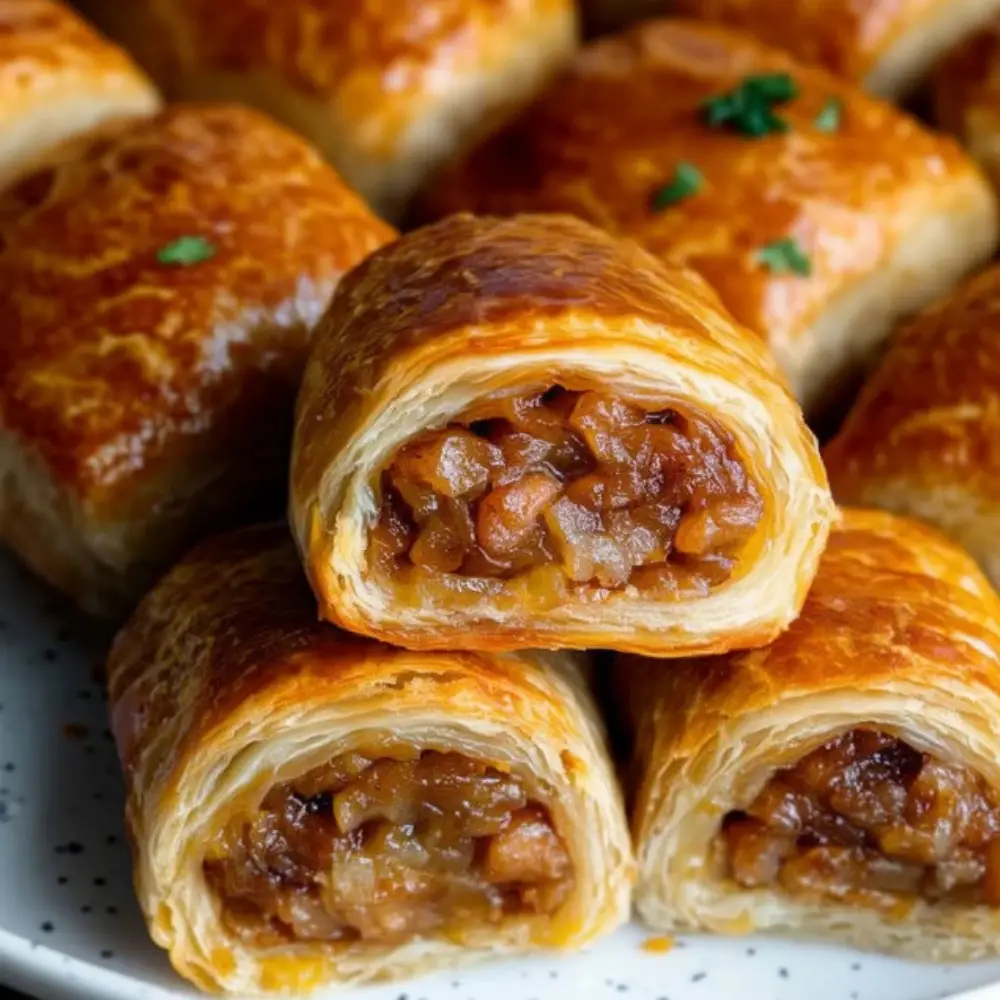 French Onion Sausage Rolls