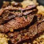 Honey Garlic Butter Steak and Rice Skillet