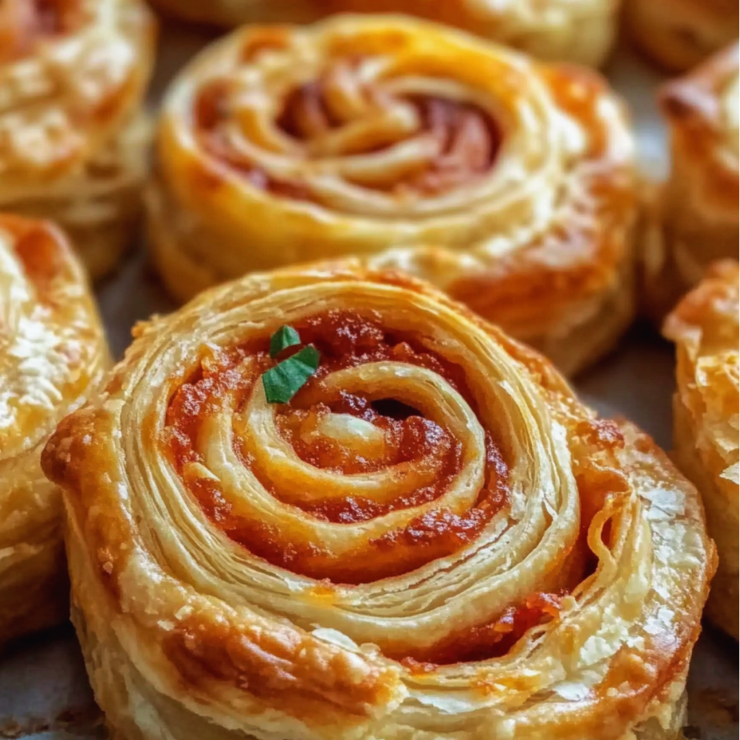 French Style Pizza Rolls Using Puff Pastry