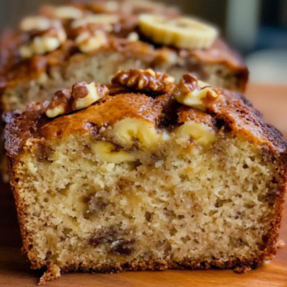 Banana Bread with Bourbon and Walnuts