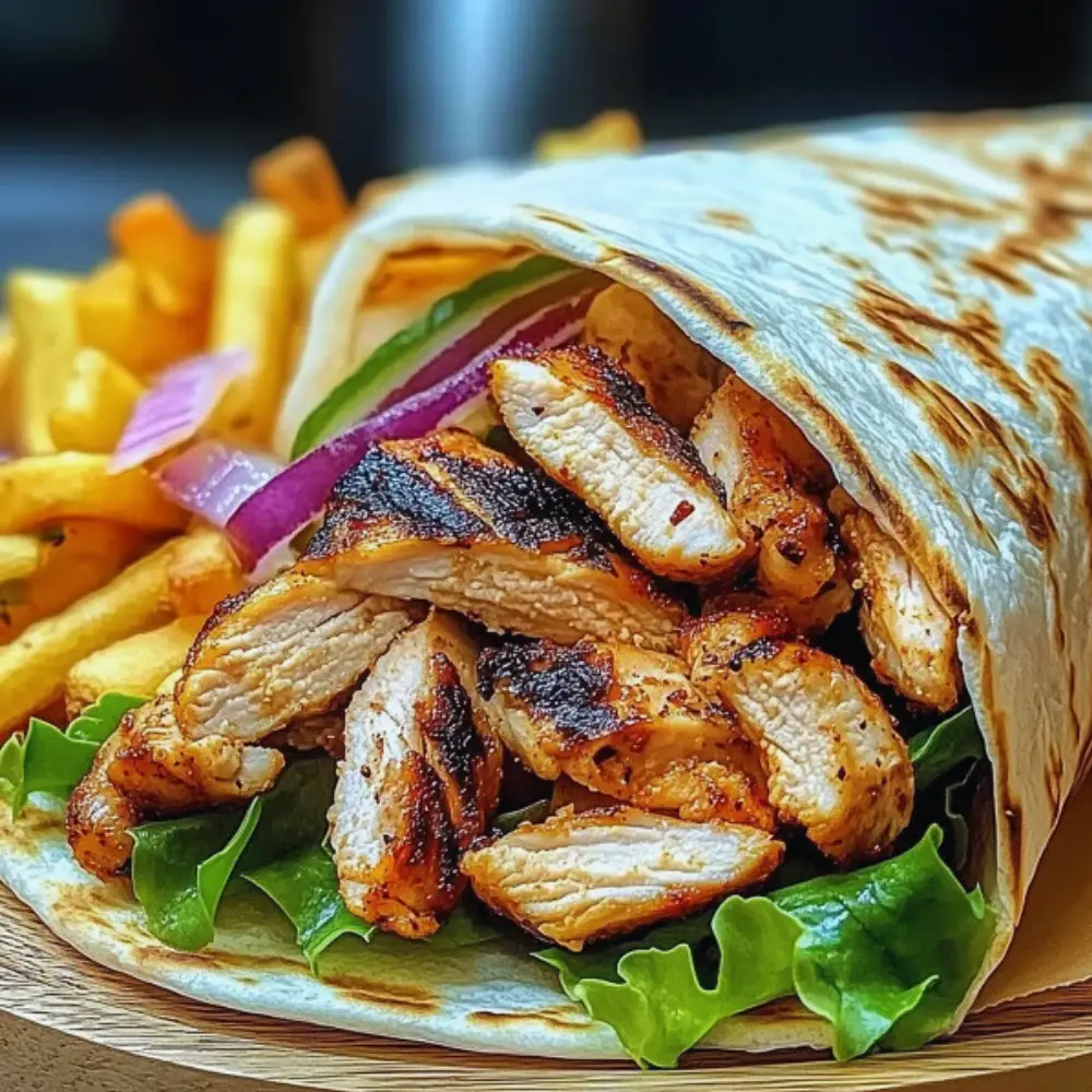 Juicy Chicken Shawarma Wraps