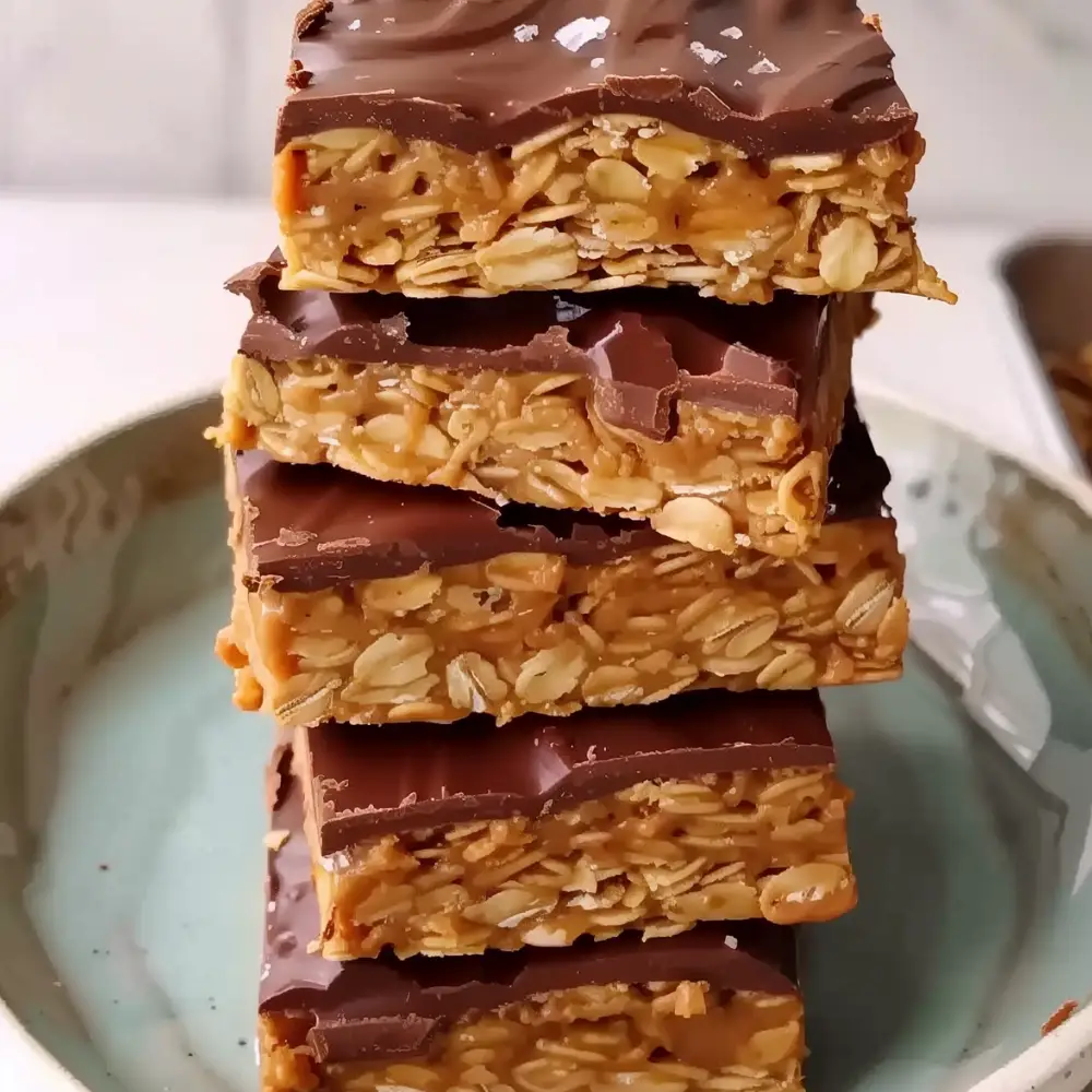 No-Bake Peanut Butter Cup Oat Bars