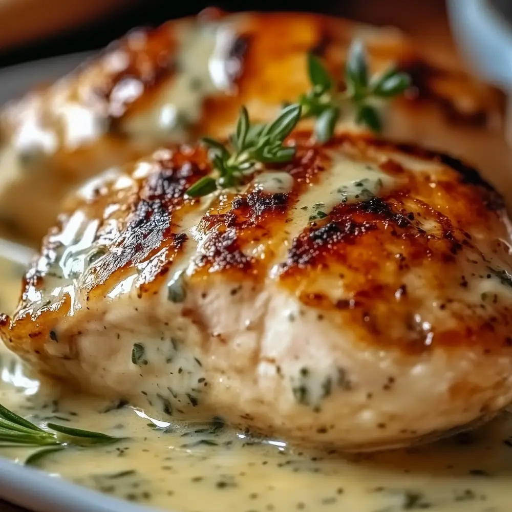 Chicken with Boursin Sauce with Garlic and Fine Herbs