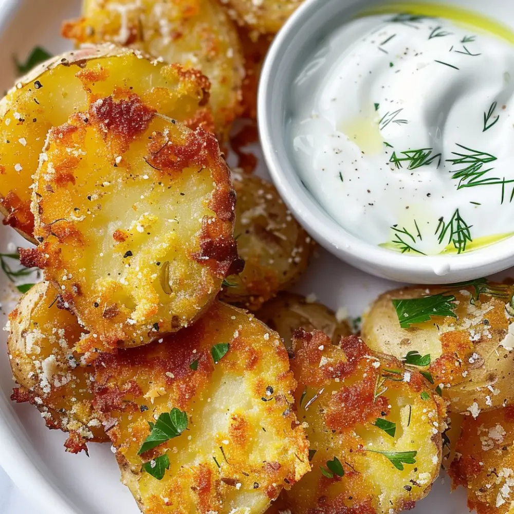 Crispy Parmesan Smashed Potatoes