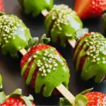 St. Patrick's Day Matcha Chocolate Covered Strawberries