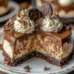 Layered German Chocolate Cheesecake Delight