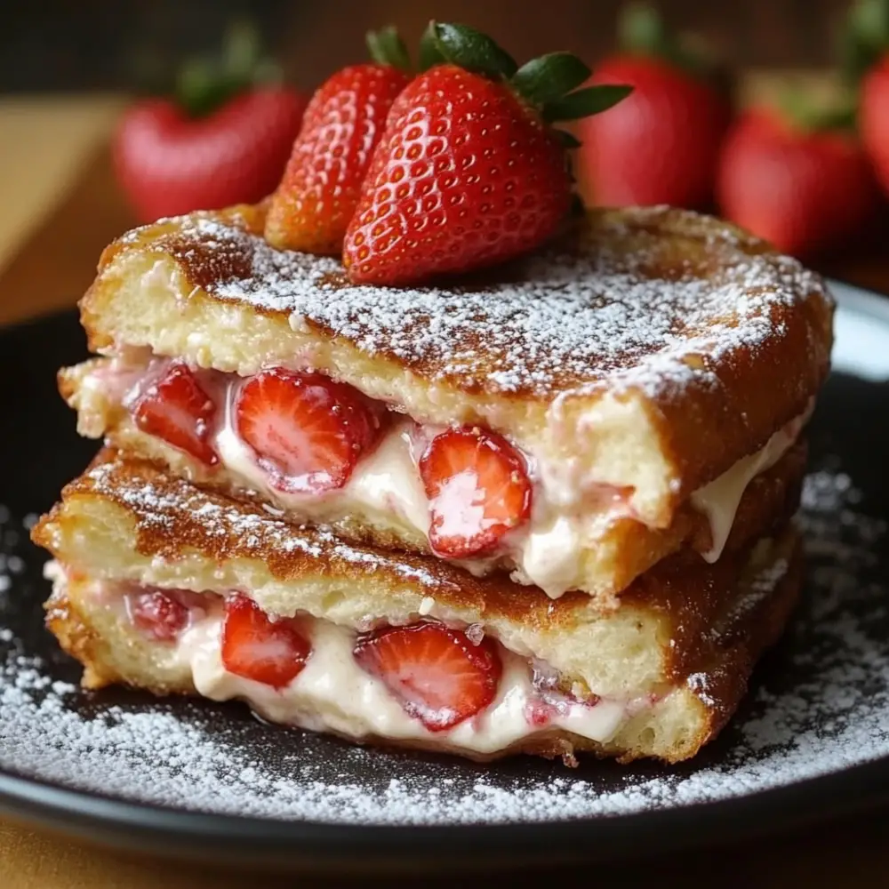 Strawberry Cheesecake Stuffed French Toast