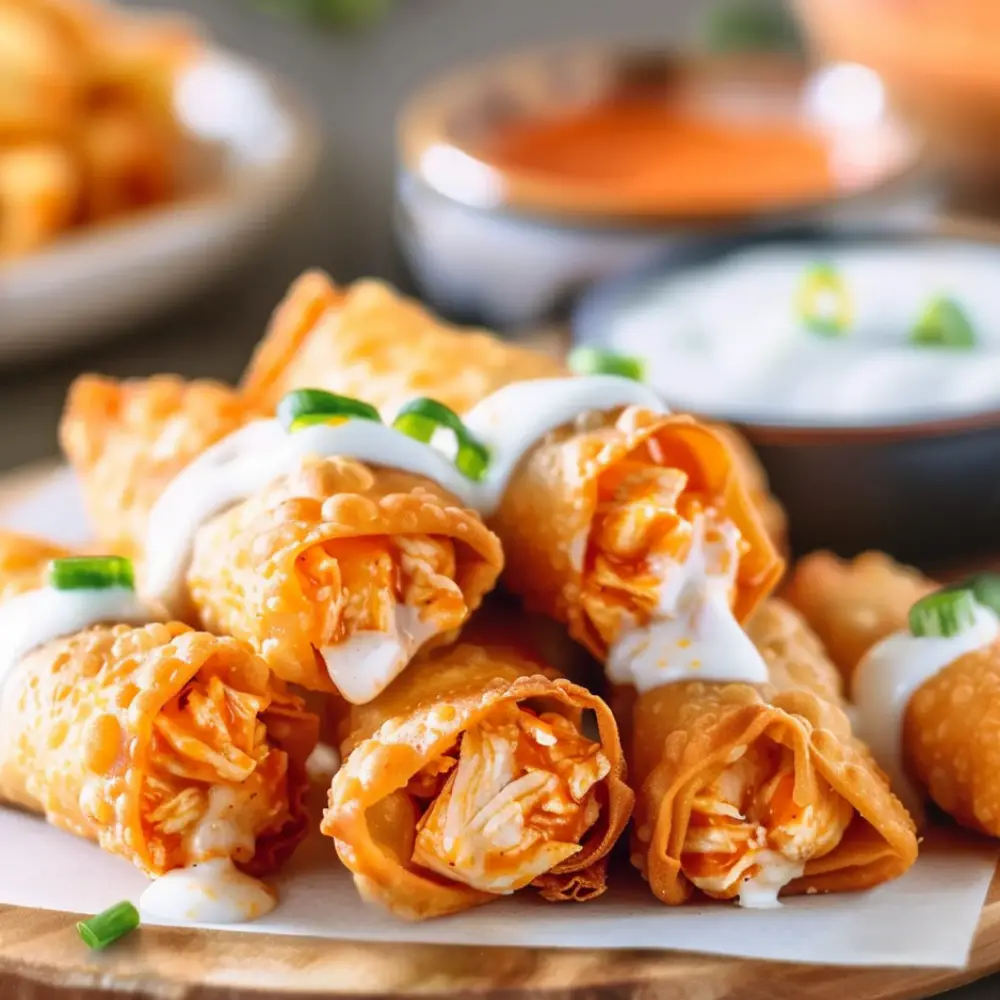 Buffalo Chicken Egg Rolls Recipe