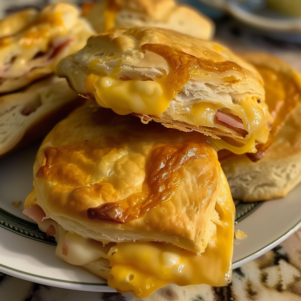 Ham and Cheese Stuffed Biscuits