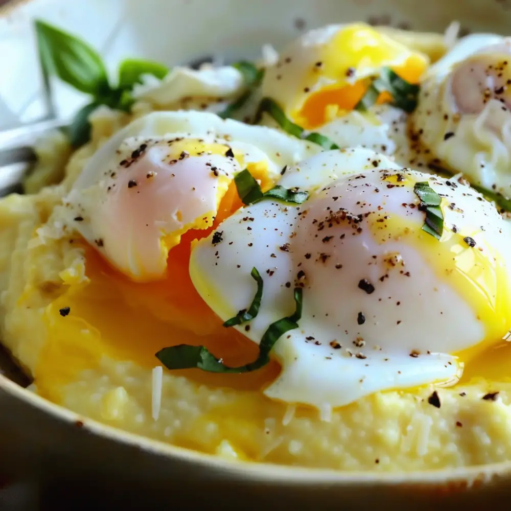 Creamy Polenta with Poached Eggs