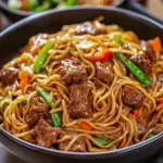 Homemade Beef Lo Mein with Veggies