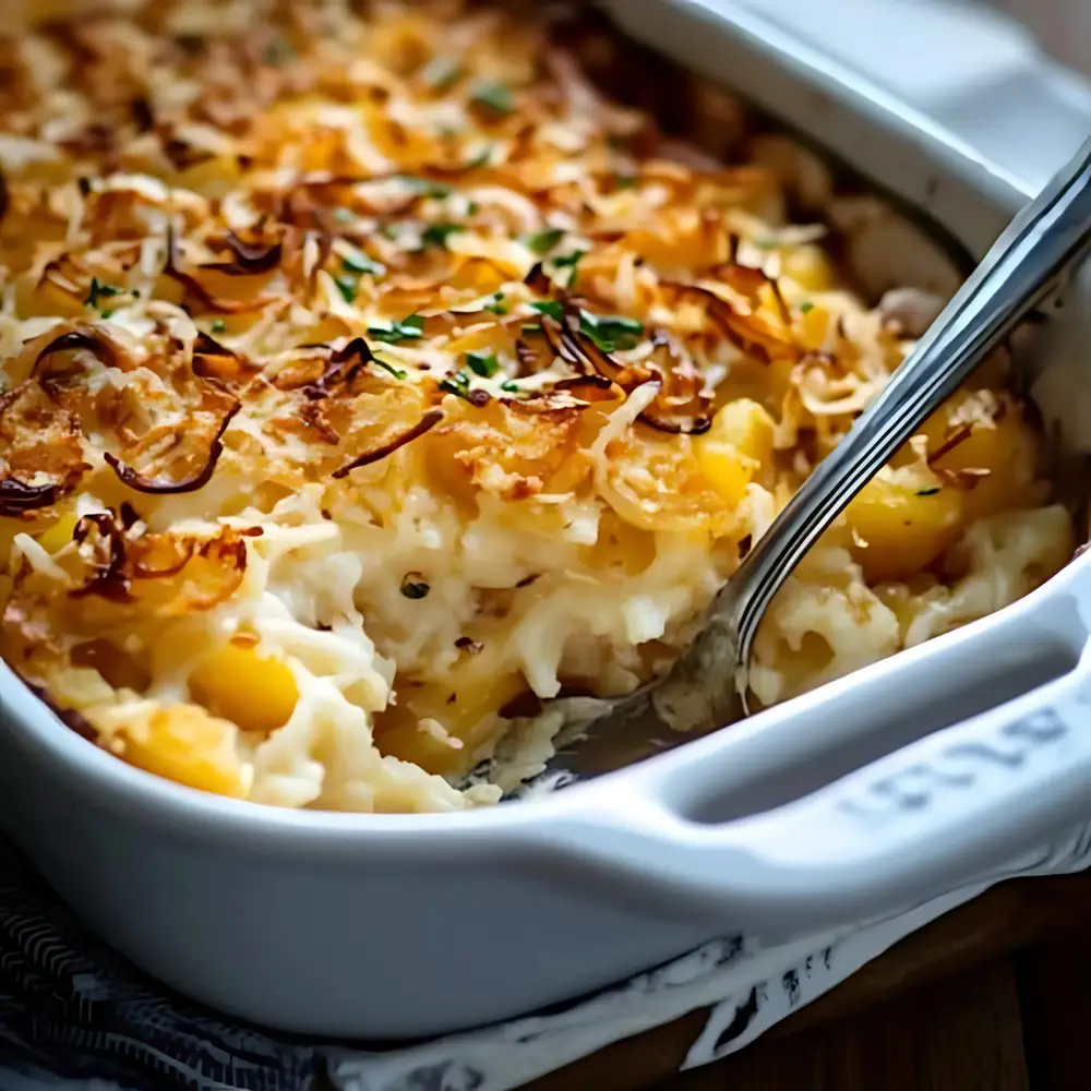 Hash Brown Casserole with Corn Flakes