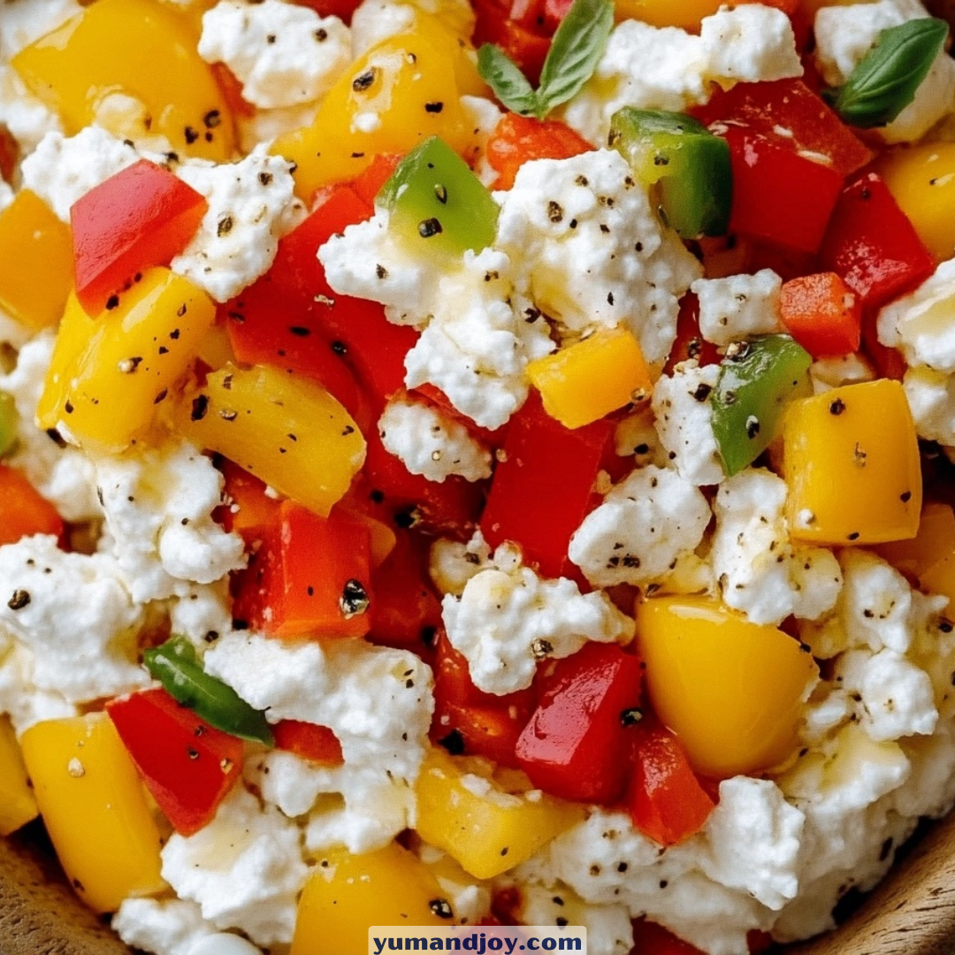 Roasted Bell Pepper & Feta Salad