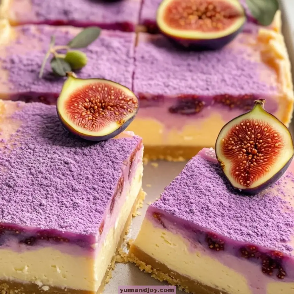 Fig and Ube Cheesecake