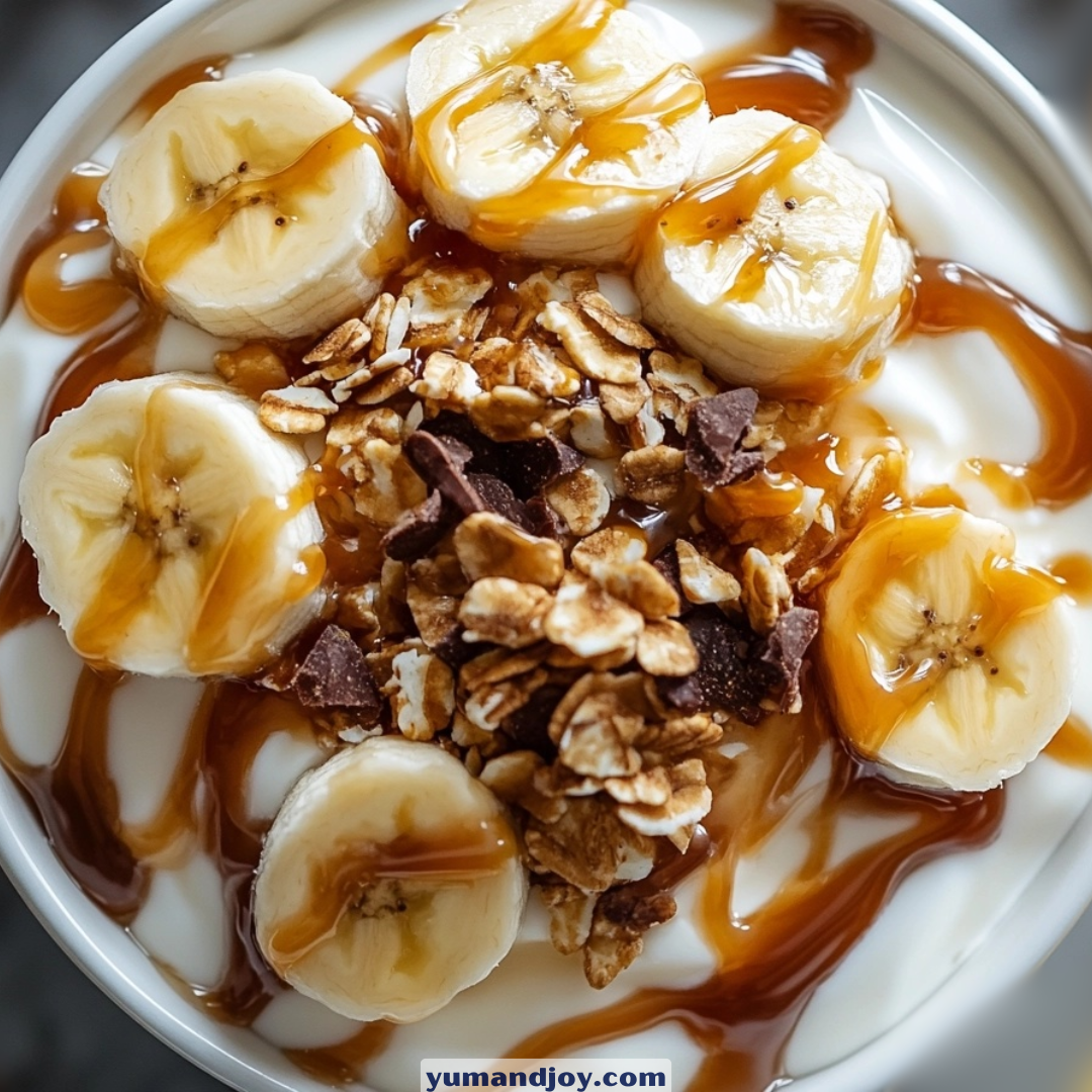 Salted Caramel Banana Yogurt Bowl