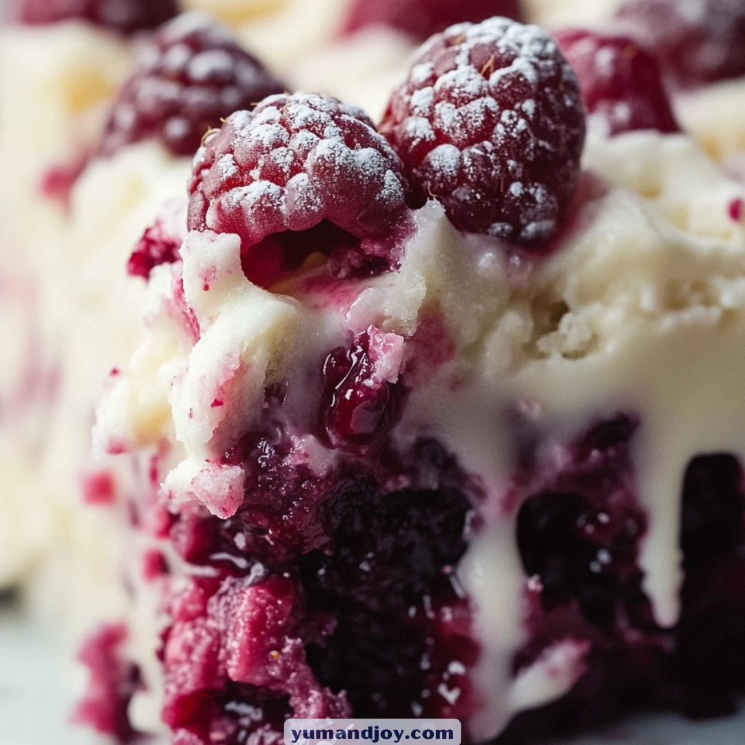 White Chocolate Raspberry Poke Cake