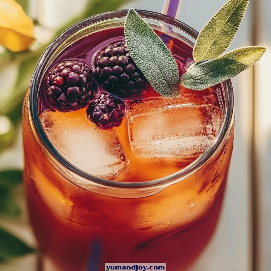 Herbal Blackberry Sage Iced Tea