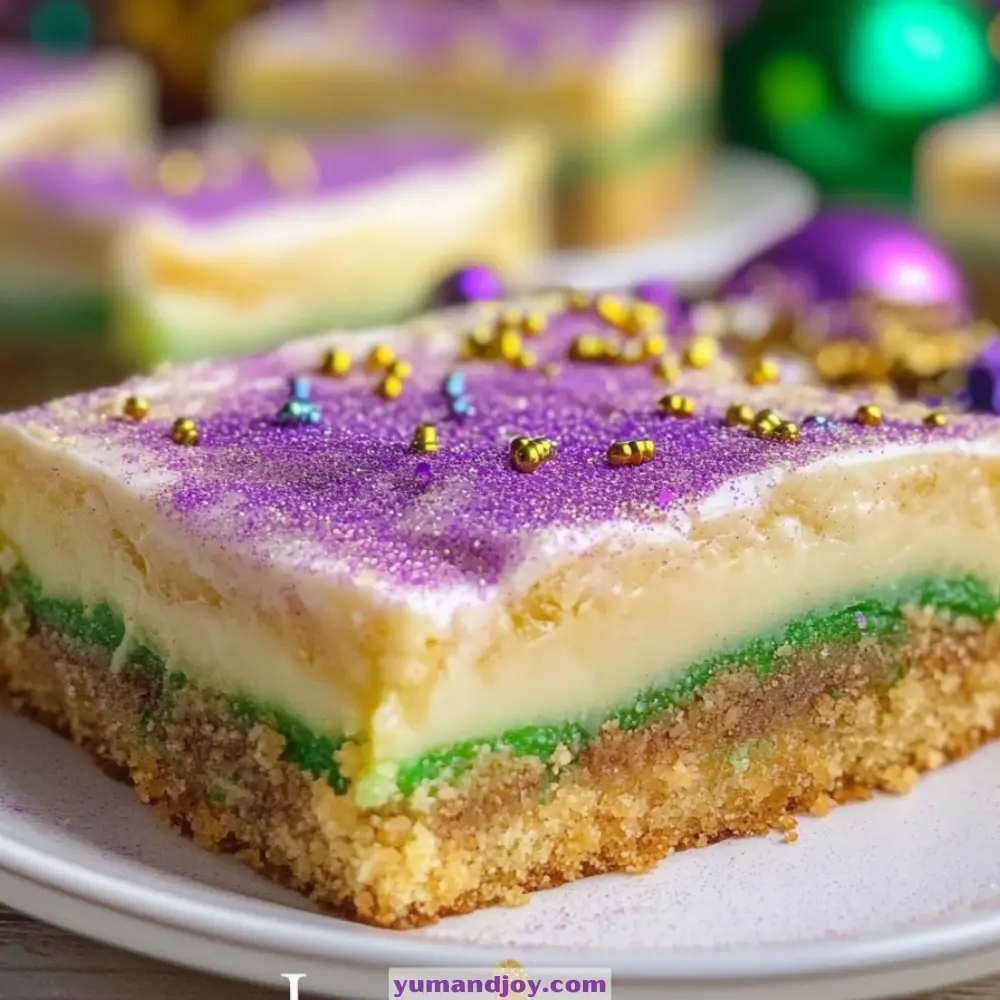 Festive King Cake Bars