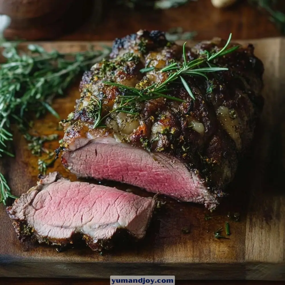 Roast Lamb Shoulder With Garlic Herbs