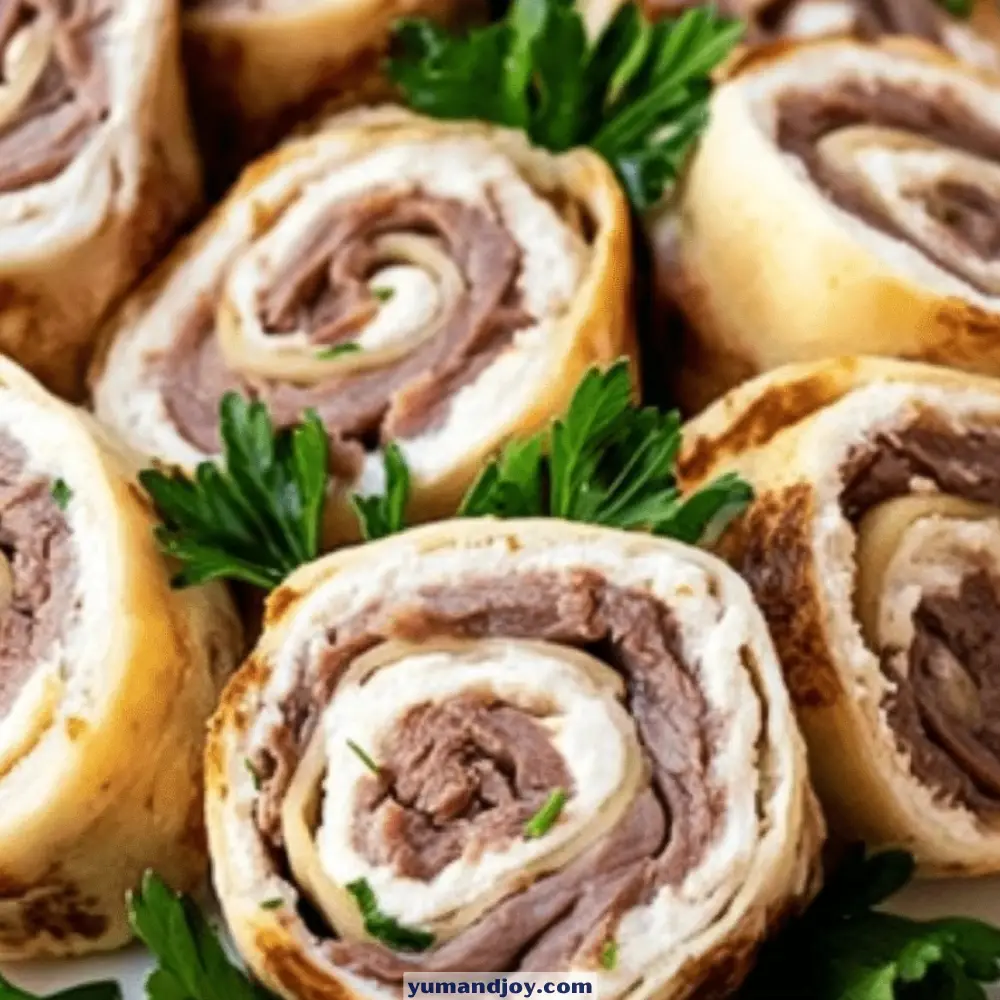 Horseradish Roast Beef Pinwheels