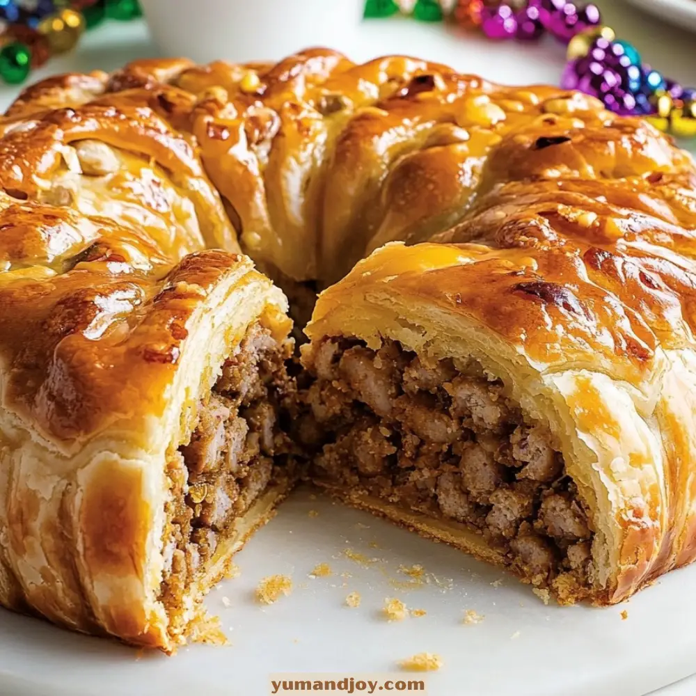 Savory Boudin King Cake