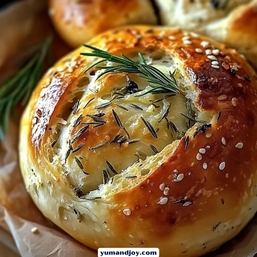 No-Knead Garlic Rosemary Bread