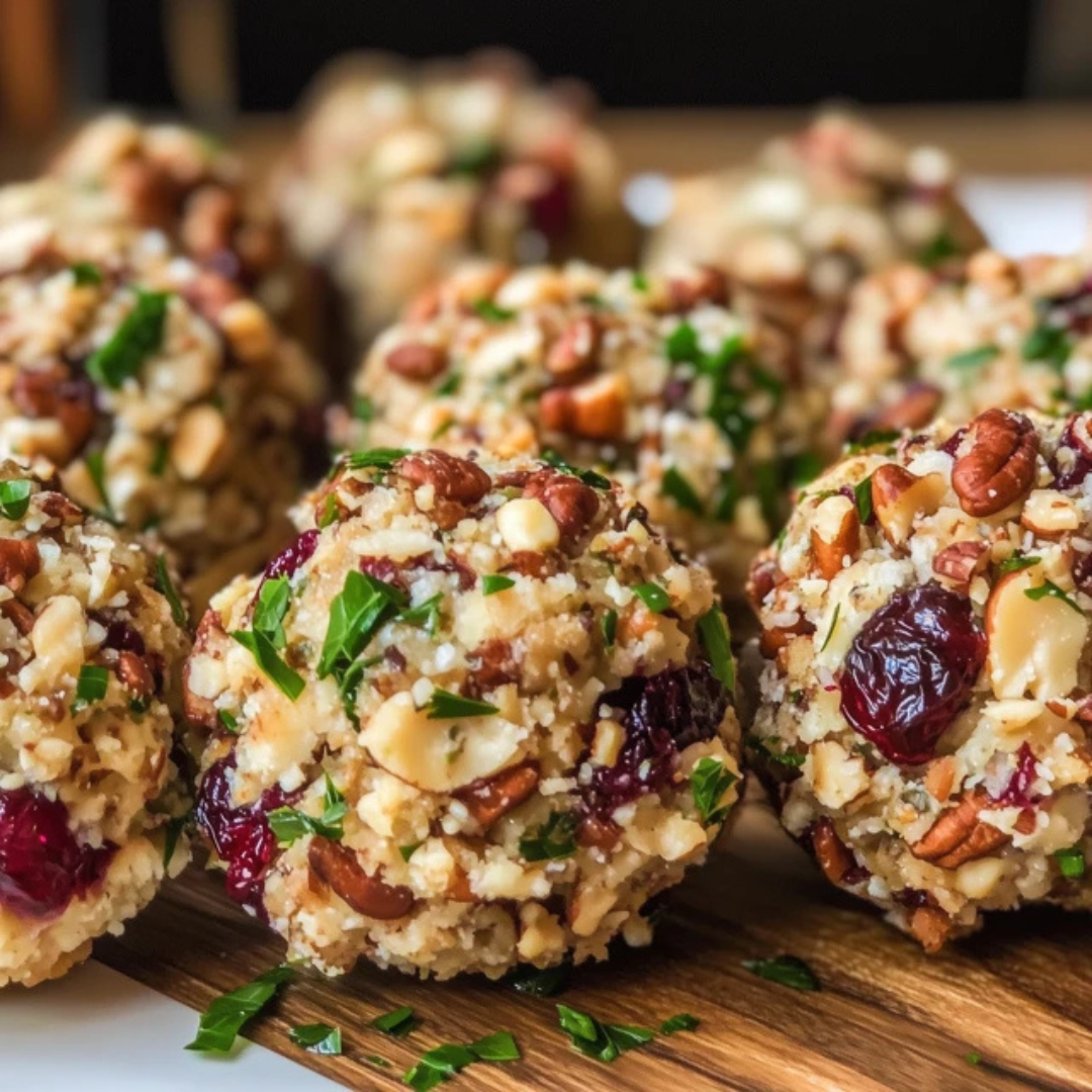 Cranberry Pecan Goat Cheese Balls