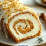 Carrot Cake Roll with Cream Cheese Frosting Filling