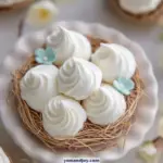 Easy Bird Nest Meringue Cookies